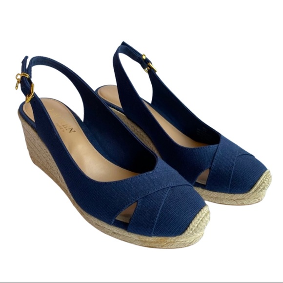 Lauren Ralph Lauren Shoes - Ralph Lauren Navy Hadley Espadrille Wedge Sandal